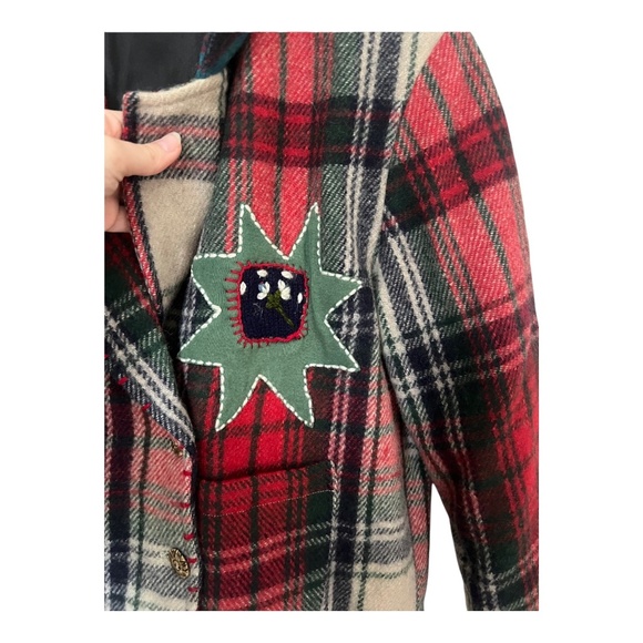 Vintage Sandy Starkman Wool Blazer Embroidery & Patches Small - Picture 3 of 6